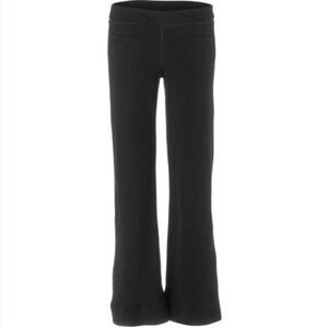 Ibex Women's Medium Black Wide Leg Merino Wool Blend High Waist Casual Pants Gym